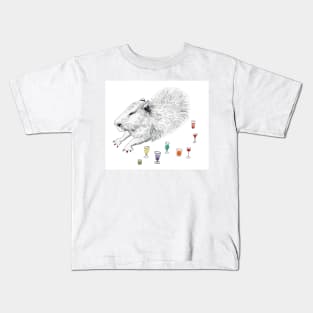 Capybara cocktail degustation Kids T-Shirt